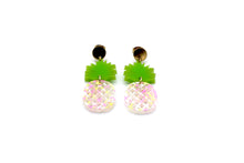 Load image into Gallery viewer, Pink Pineapple Earrings
