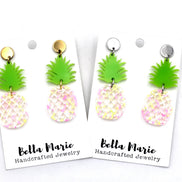 Pink Pineapple Earrings