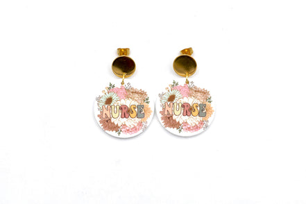 Floral Nurse Earrings