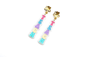 Pastel Teach Earrings