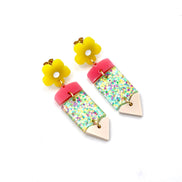 Glitter Pencil Earrings