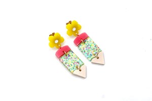 Glitter Pencil Earrings