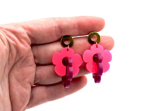 Flower Link Earrings