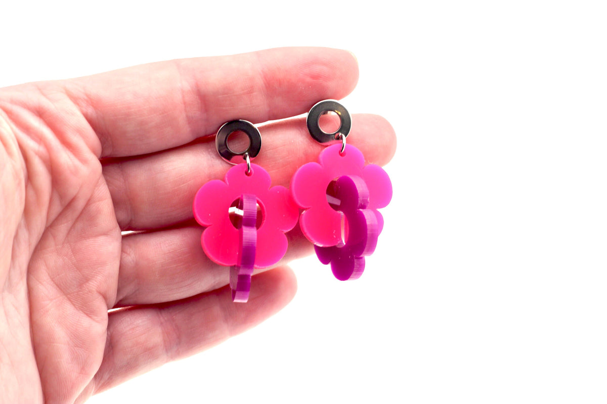 Flower Link Earrings