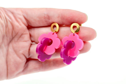 Flower Link Earrings