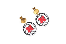 Load image into Gallery viewer, Huskers Volleyball Earrings
