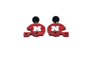 Huskers Football Helmet Earrings