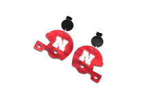 Load image into Gallery viewer, Huskers Football Helmet Earrings
