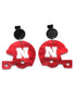 Huskers Football Helmet Earrings