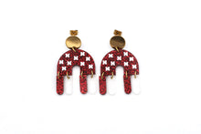 Load image into Gallery viewer, Husker Fringe Earrings
