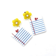 Notebook Paper Earrings