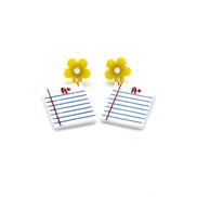 Notebook Paper Earrings