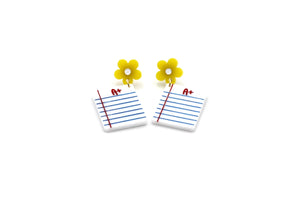 Notebook Paper Earrings