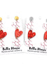 Baseball Triple Heart Earrings