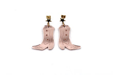 Load image into Gallery viewer, Rose Gold Cowgirl Boot Earrings
