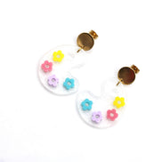 Floral Paint Palette Earrings