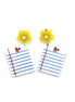 Notebook Paper Earrings