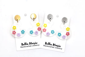 Floral Paint Palette Earrings