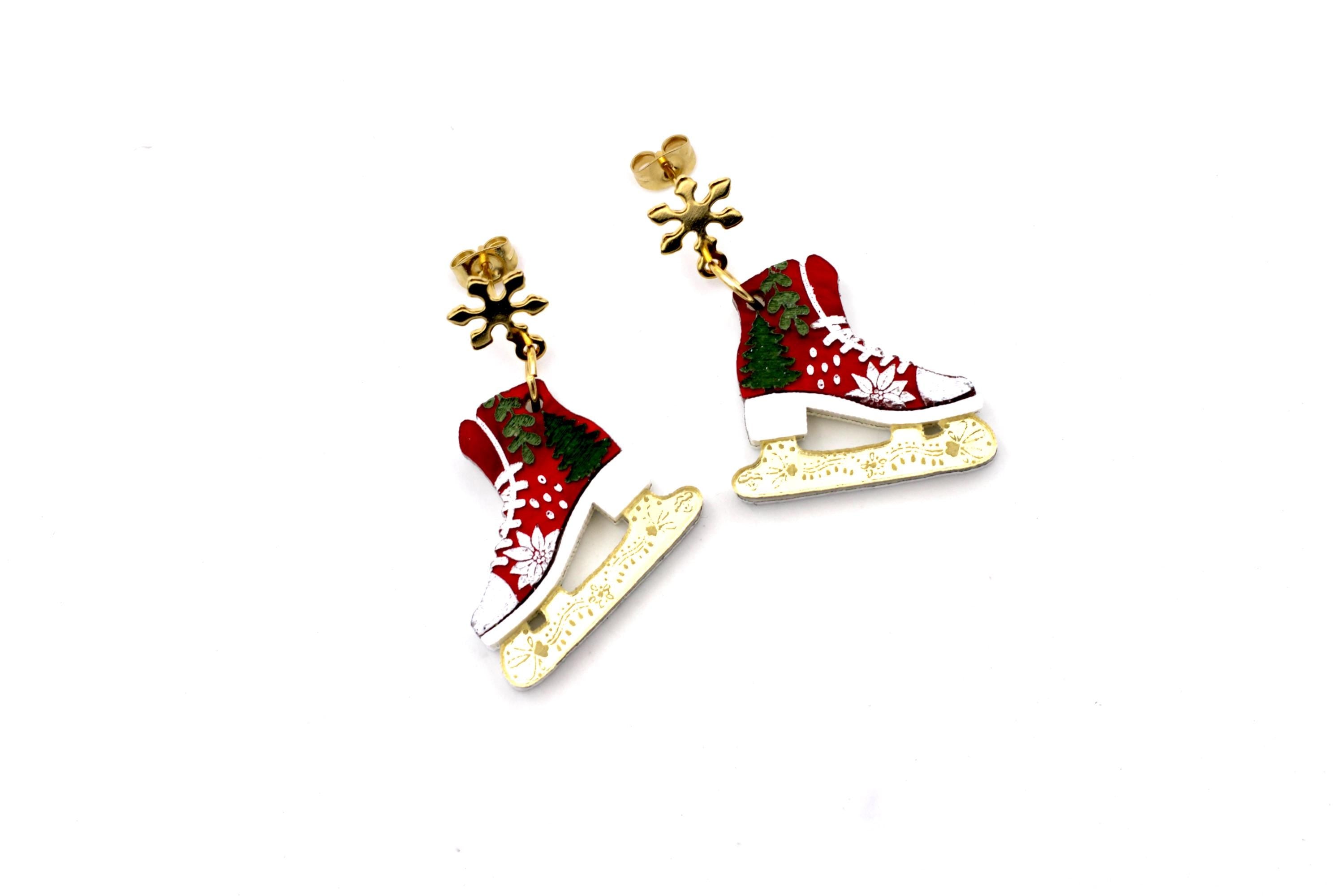 Ice Skate Earrings