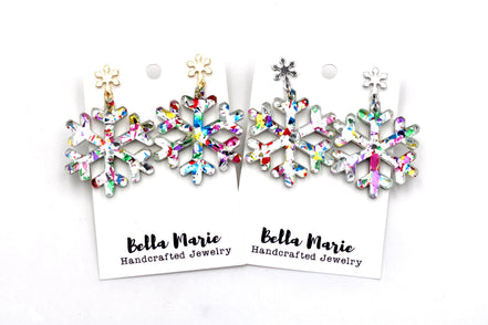 Glittery Snowflake Earrings