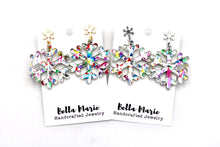 Load image into Gallery viewer, Glittery Snowflake Earrings
