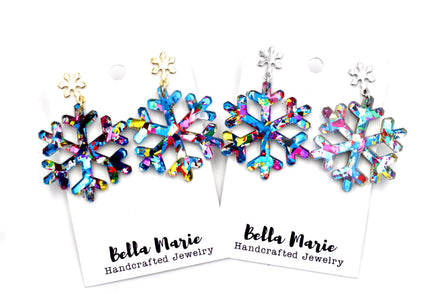 Glittery Snowflake Earrings