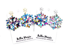 Load image into Gallery viewer, Glittery Snowflake Earrings
