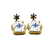 Snowflake Mitten Cookie Earrings
