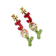 Red Green Joy Earrings