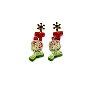 Red Green Joy Earrings