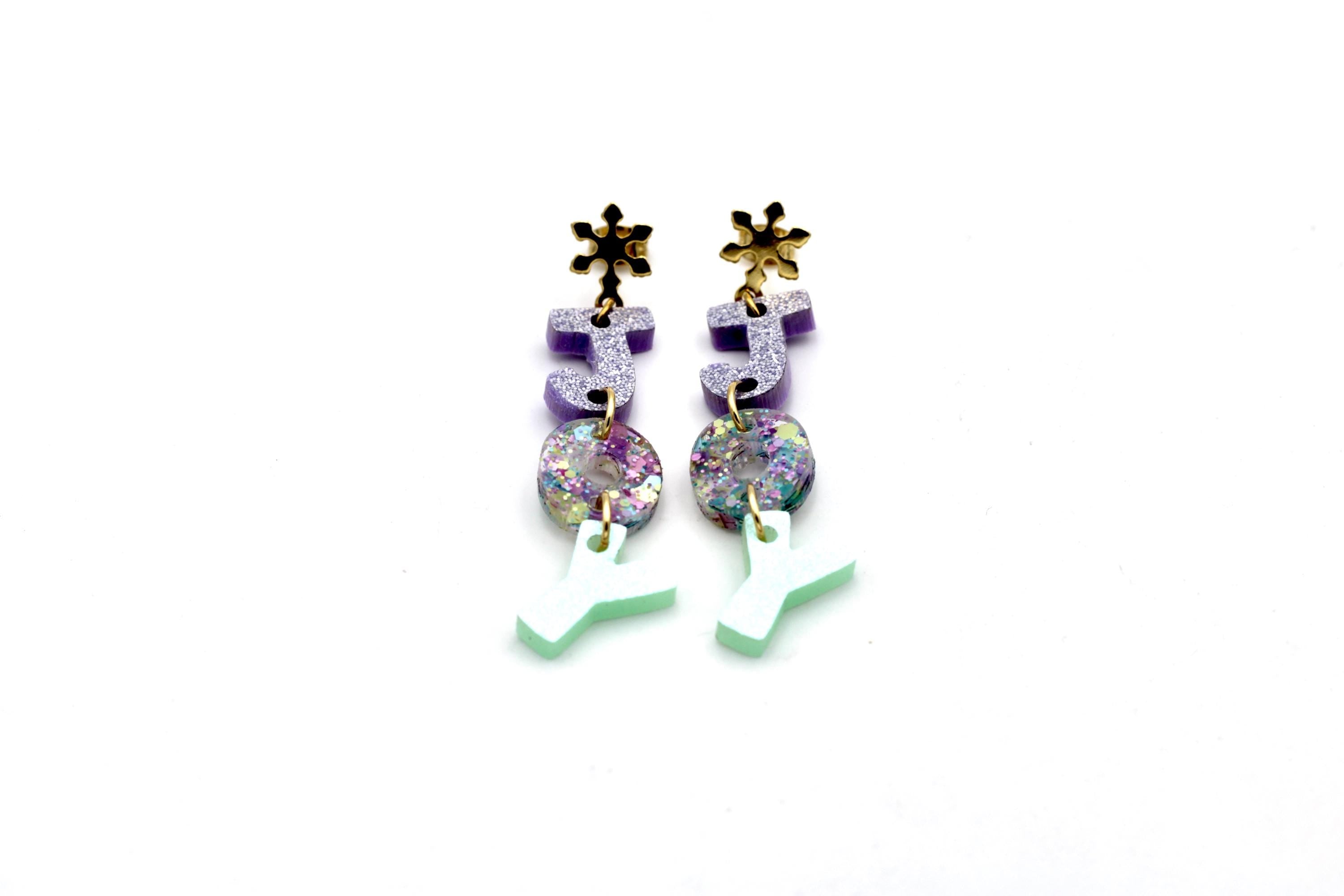 Pastel Glitter Joy Earrings