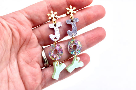 Pastel Glitter Joy Earrings