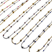 Colorful Enamel Satellite Necklace