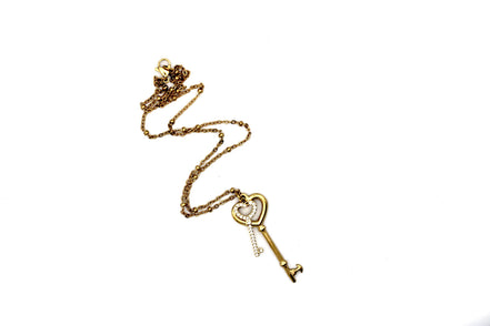 Double Key Charm Necklace