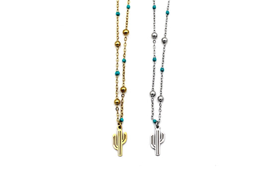 Cactus Charm Necklace