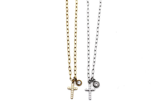 Rhinestone Cross Necklace