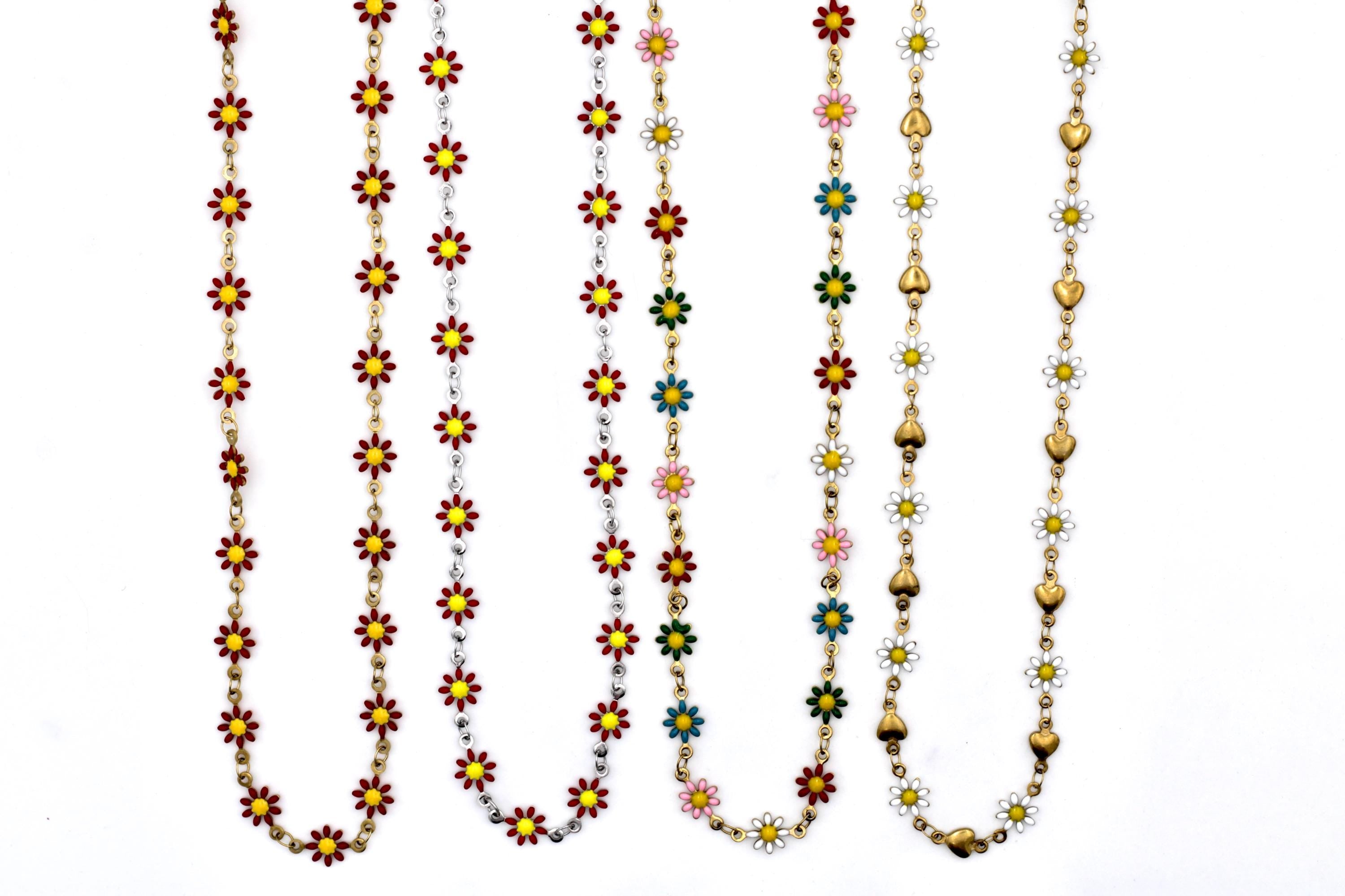 Enamel Flower Necklace