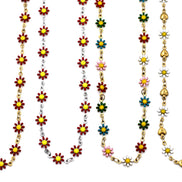 Enamel Flower Necklace
