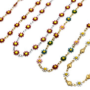 Enamel Flower Necklace