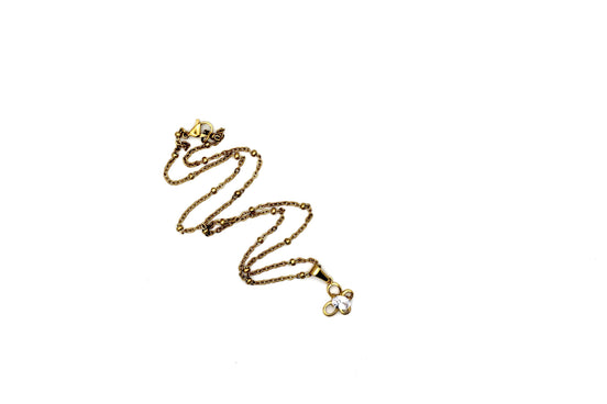 Gold Butterfly Rhinestone Necklace