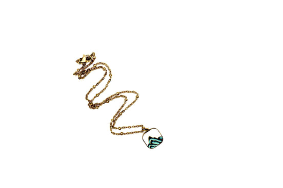 Gold Enamel Mountain Necklace