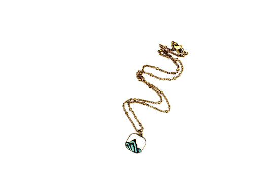 Gold Enamel Mountain Necklace