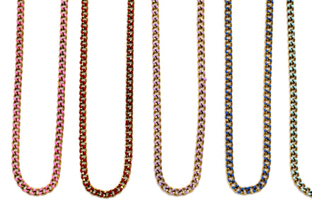 Enamel Curb Necklace