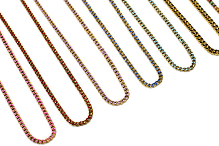 Enamel Curb Necklace