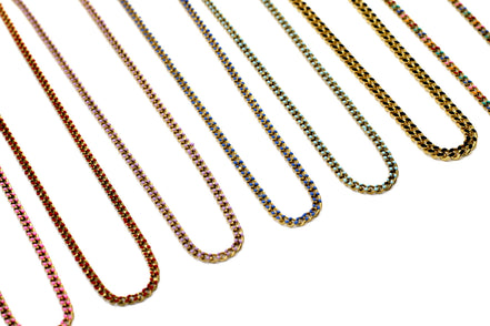 Enamel Curb Necklace