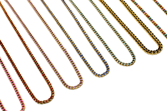 Enamel Curb Necklace