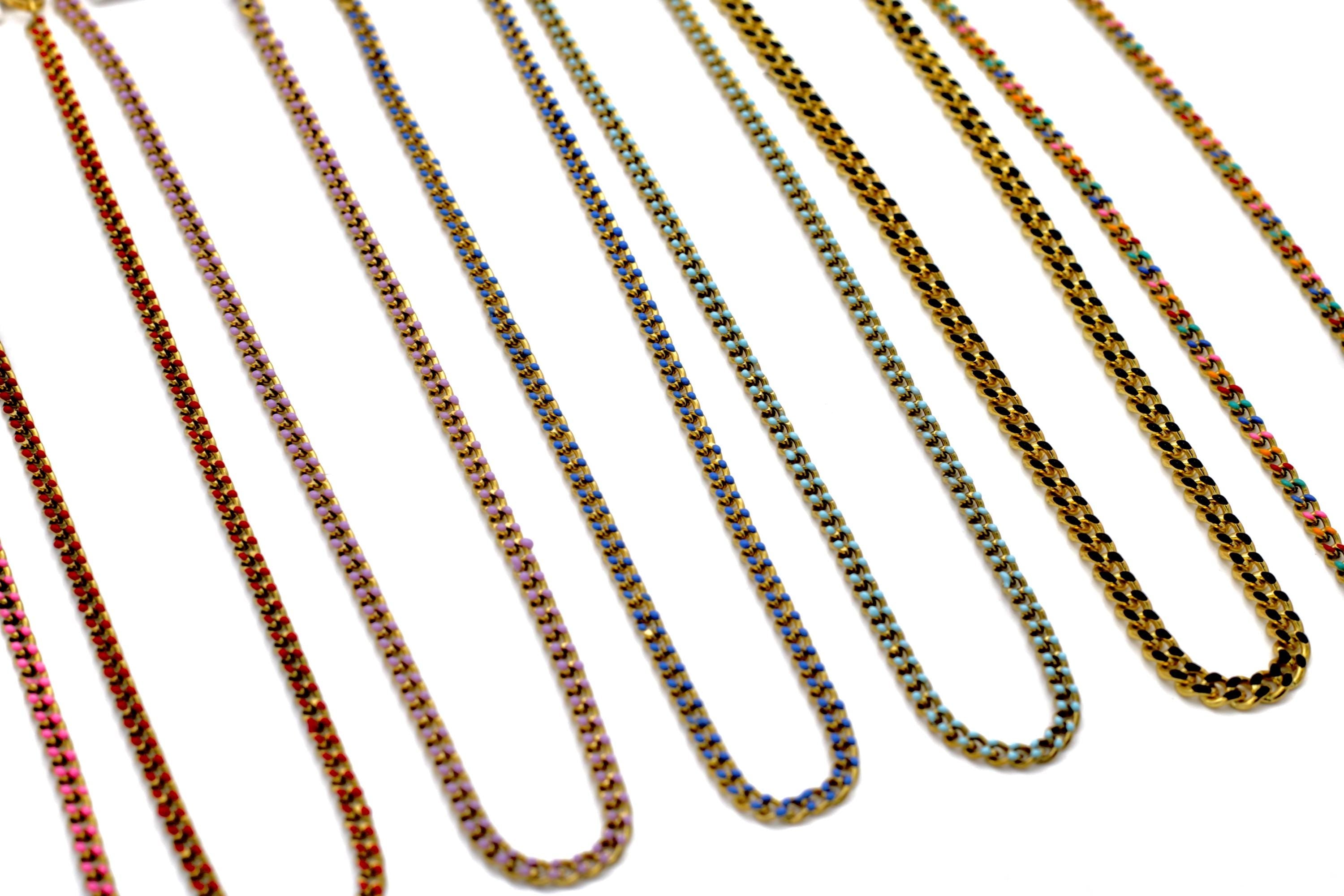 Enamel Curb Necklace