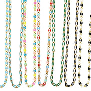 Enamel Oversized Curb Necklace