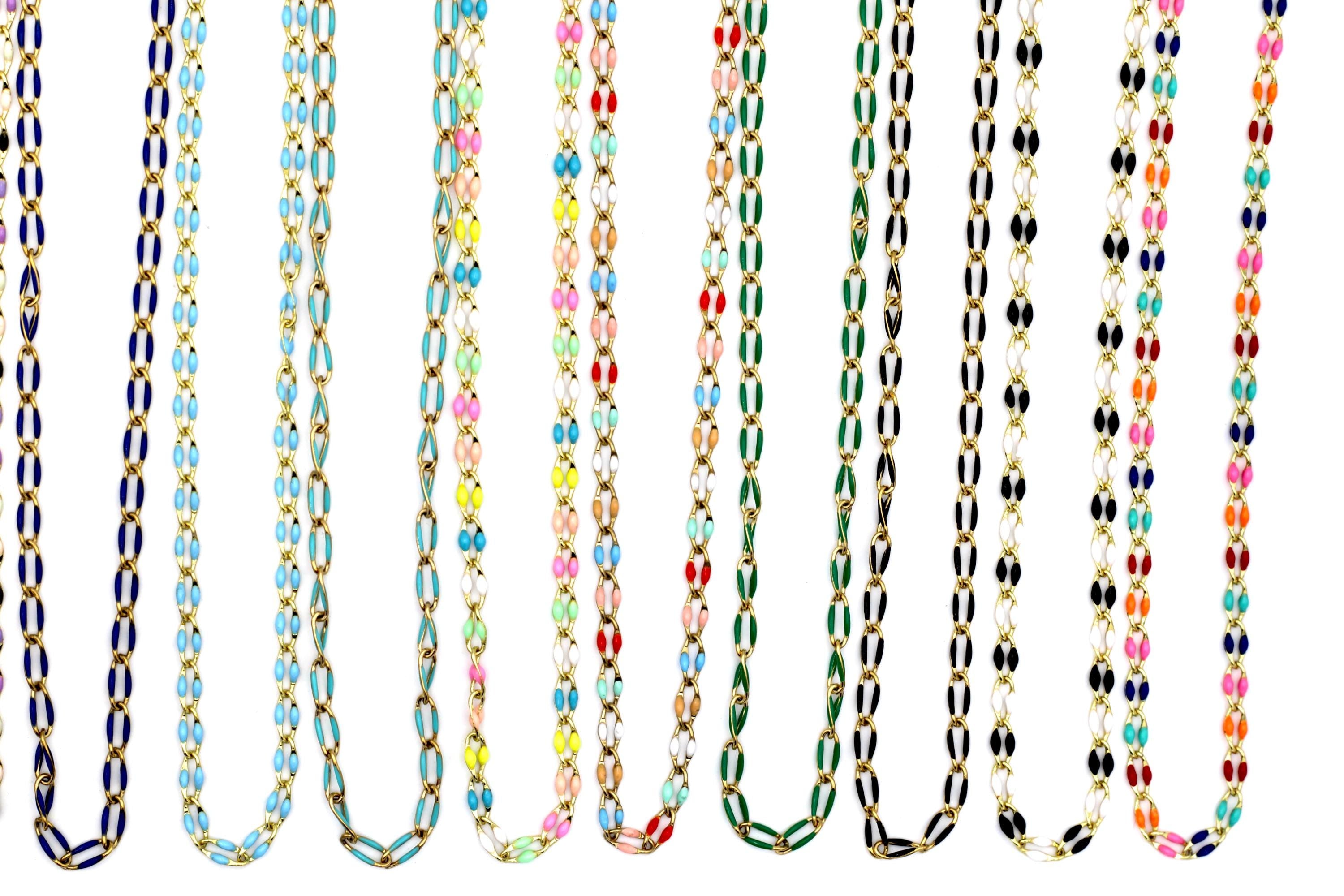 Enamel Oversized Curb Necklace