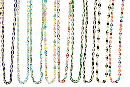 Enamel Oversized Curb Necklace